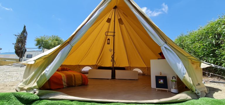 Glamping in Mojacar and Los Gallardos luxury camping bell tent