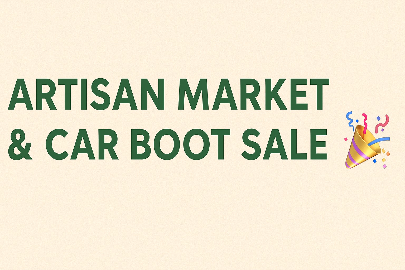 Artisan market and car boot sale header